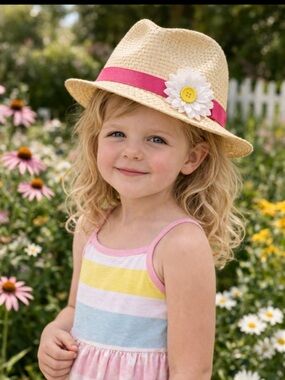 Girl’s Straw Fedora